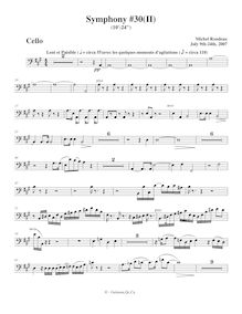 Partition violoncelles, Symphony No.30, A major, Rondeau, Michel par Michel Rondeau