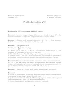 Licence de Mathematiques Universite de Grenoble Topologie L352 1er semestre