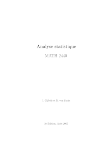 Analyse statistique MATH 2440