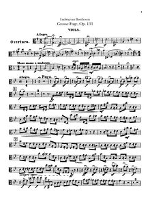 Partition altos, Große Fuge, B♭ major, Beethoven, Ludwig van