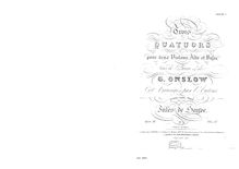 Partition parties complètes, 3 corde quatuors (Nos. 16-18), Op.36 par Georges Onslow