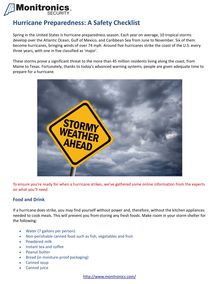 Hurricane Preparedness: A Safety Checklist