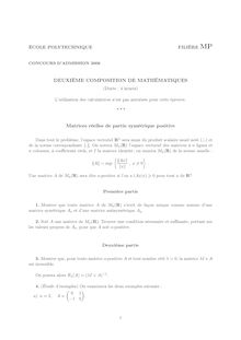 Polytechnique X deuxieme composition de mathematiques 2006 mp