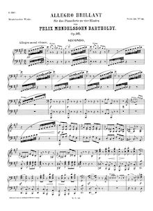 Partition complète (filter), Allegro brillant, Op.92, Mendelssohn, Felix