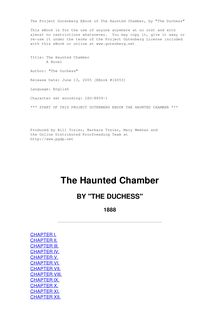 The Haunted Chamber - A Novel
