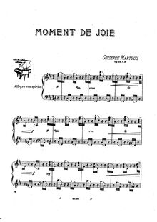 Partition No.6 Moment de joie, Sei Pezzi, Op.38, Martucci, Giuseppe