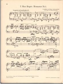 Partition , Romance No.1, Blätter und Blüten, 12 Klavierstücke o.Op.
