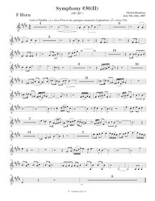 Partition cor, Symphony No.30, A major, Rondeau, Michel par Michel Rondeau