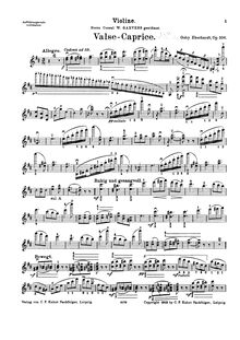 Partition de violon, Valse-Caprice, Op.106, Eberhardt, Goby