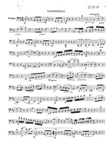 Partition violoncelle, corde quatuor, D major, Hylén, Oscar