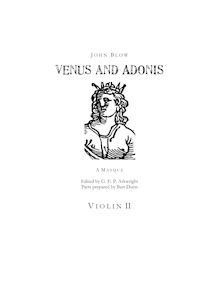 Partition violons II, Venus et Adonis, Blow, John