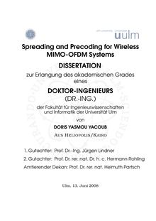 Spreading and precoding for wireless MIMO-OFDM systems [Elektronische Ressource] / von Doris Yasmou Yacoub