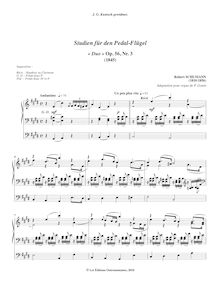 Partition Étude No.2 «Duo» en E major, 6 Studien en kanonischer Form für Orgel oder Pedalklavier