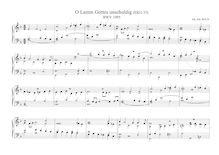 Partition , O Lamm Gottes unschuldig, BWV 1095, pour Neumeister Collection, BWV 1090-1120