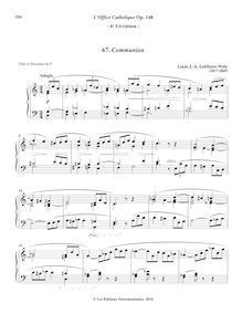 Partition 6, Communion (C major), L’Office Catholique, Op.148, Lefébure-Wély, Louis James Alfred