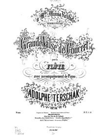 Partition complète, Grande Valse de Concert, C major, Terschak, Adolf