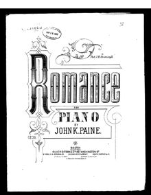 Partition complète, Romance, Op.39, Paine, John Knowles par John Knowles Paine