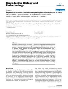 Expression of connexins in human preimplantation embryos in vitro