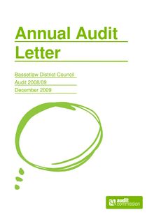 2008-2009 - Annual Audit Letter - Bassetlaw DC v1.1 