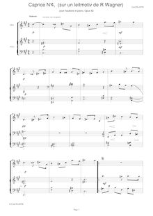Partition 4 - Moderato con moto, ma con grazia, 4 Caprices pour hautbois et Piano