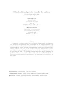 Orbital stability of periodic waves for the nonlinear Schrodinger equation