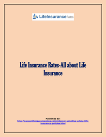 Life Insurance Rates-All About Life Insurance