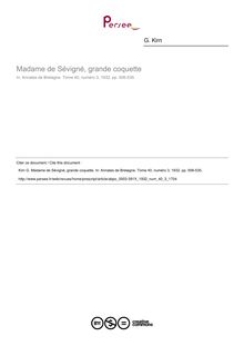 Madame de Sévigné, grande coquette - article ; n°3 ; vol.40, pg 506-535