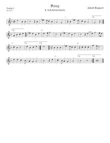 Partition aigu 1 viole de gambe, chansons, Regnart, Jacob par Jacob Regnart