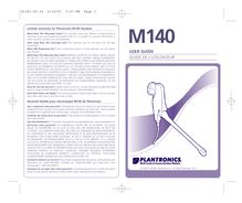 Notice Téléphone portable Plantronics  M140