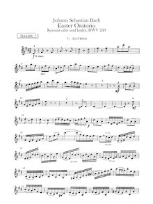 Partition violons I, Easter Oratorio, Oster-Oratorium, Bach, Johann Sebastian