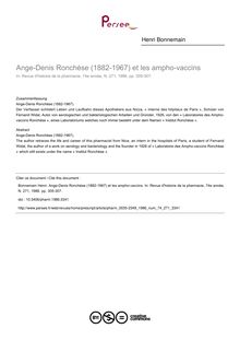 Ange-Denis Ronchèse (1882-1967) et les ampho-vaccins - article ; n°271 ; vol.74, pg 305-307