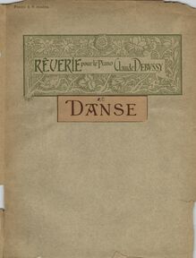 Partition couverture couleur, Danse, Tarantelle Styrienne, Debussy, Claude
