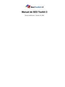 Manuel de SEO Toolkit 3
