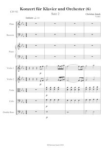 Partition , Andante, Klavierkonzert Nr.6, Piano Concerto No.6, B♭ major