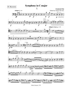 Partition basson 2, Symphony No.14 en C major, “Jena” Symphony, C major