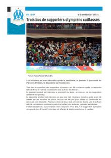 PSG-OM : Trois bus de supporters olympiens caillassés