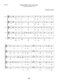 Partition chœur 2, Viridarium musicum, Franck, Melchior
