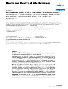 Health-related quality of life is related to COPD disease severity