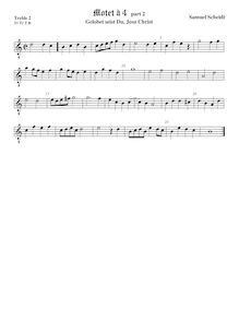 Partition 2nd verse − viole de gambe aigue 2, octave aigu clef, Tabulatura Nova
