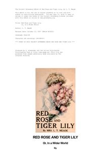 Red Rose and Tiger Lily - or, In a Wider World