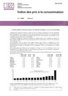 Indice des prix à la consommation. 2/1995 Mensuel