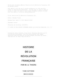 Histoire de la Révolution française, Tome 7 par Adolphe Thiers