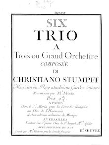 Partition violon 2, 6 corde Trios, Six Trio A Trios ou Grand Orchestre