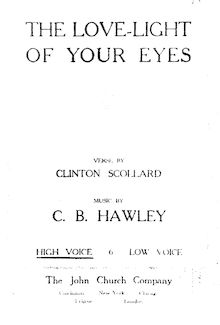Partition complète, pour Love-Light of Your Eyes, Hawley, Charles Beach