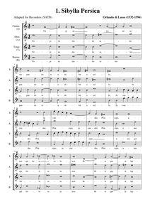Partition , Sibylla Persica (SATB enregistrements, alto notation), Prophetiae Sibyllarum