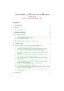Introduction to mathematical finance