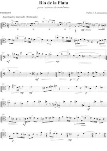 Partition Trombone 2, Río de la Plata, Horn or Trombone Quartet