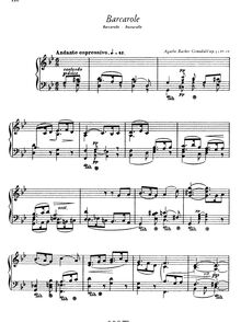 Partition No.10 - Barcarolle, 12 Smaa Fantasistykker, Op.55, 12 Small Fantasy Pieces