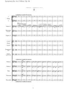 Partition , Andantino en modo di canzona, Symphony No.4, F minor