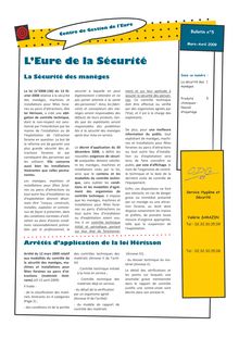 Bulletin n°5 - l Eure de la sécurité Flash info Mars Avril 2009.